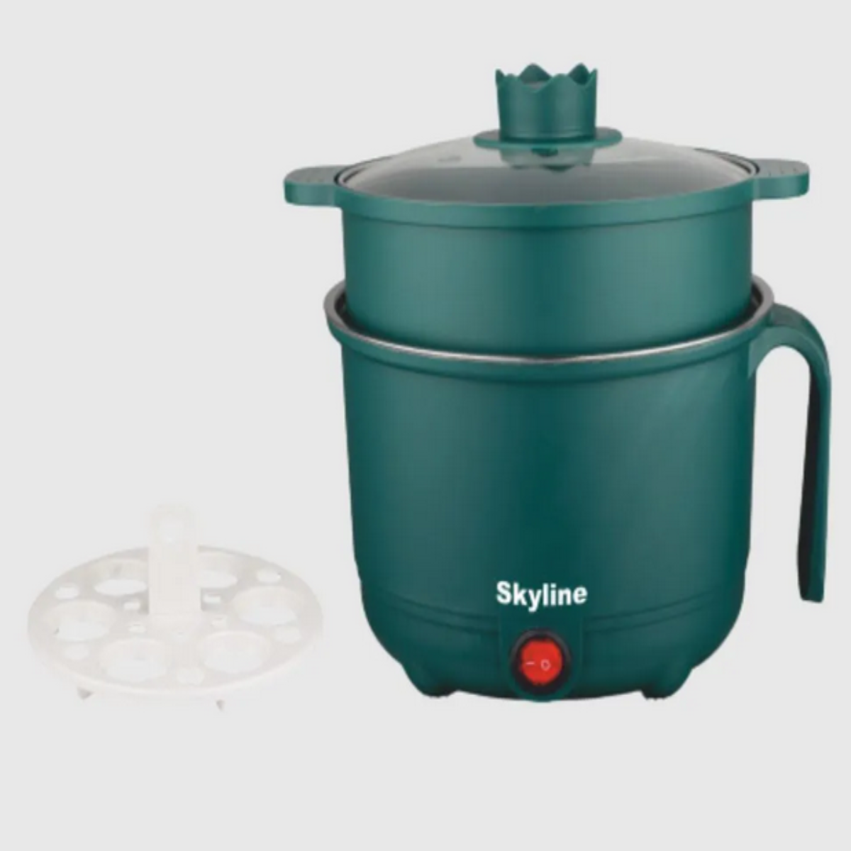 Skyline 600 Watts, 1.5 Liter Multi Electric Kettle with Steamer & Egg Attachment - VTL-9090