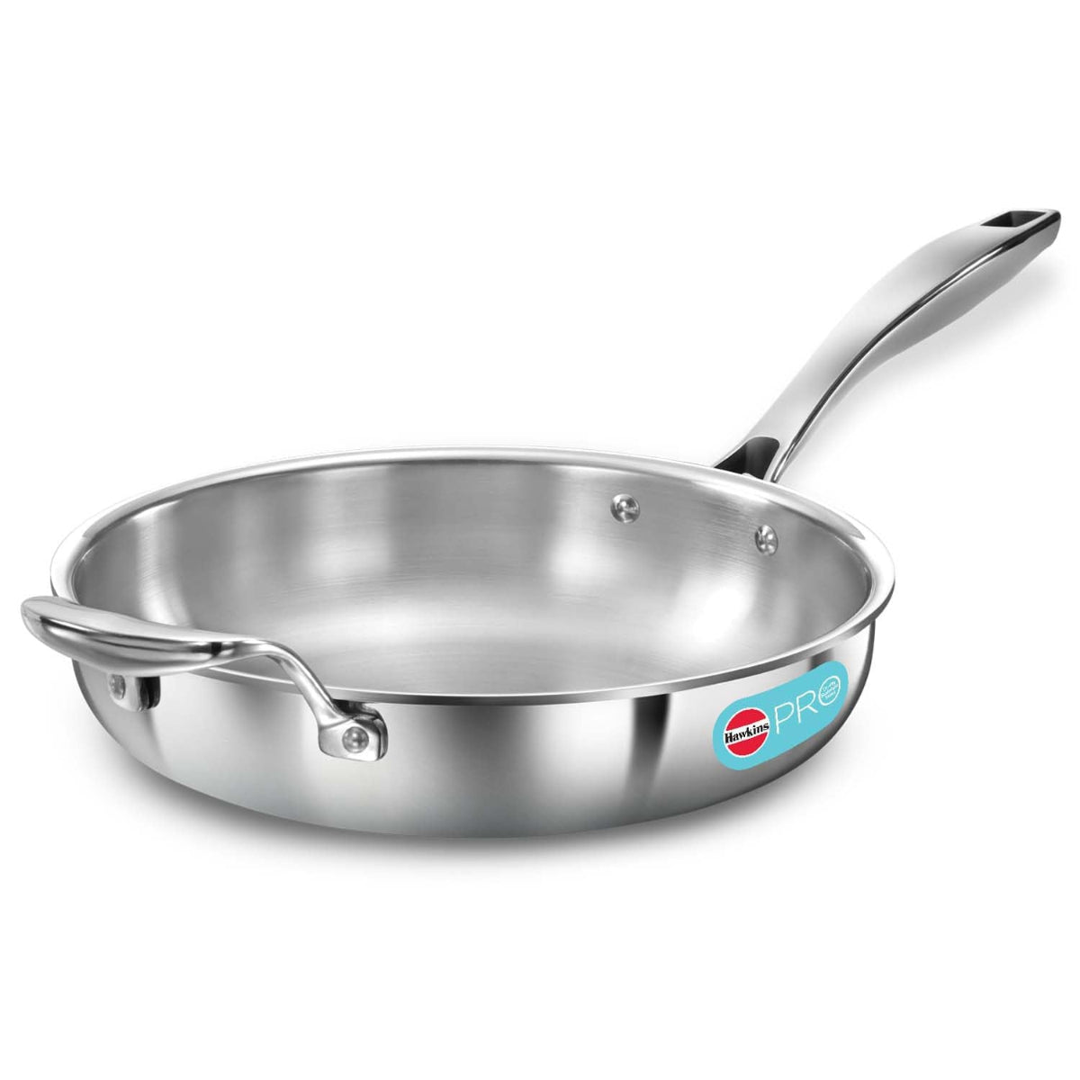 Hawkins Pro Triply Stainless Steel Frying Pan with Stainless Steel Handle, Induction Compatible