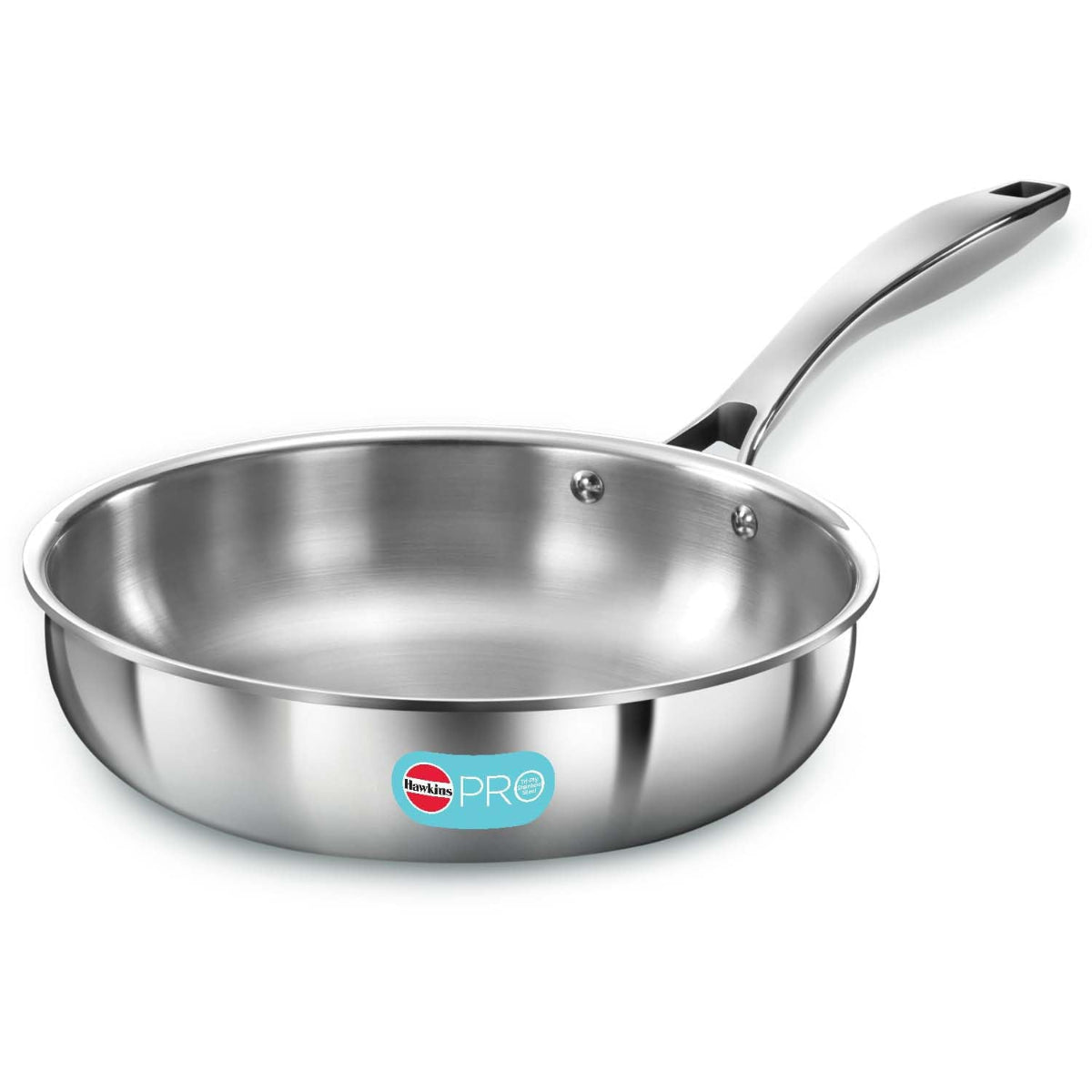Hawkins Pro Triply Stainless Steel Frying Pan with Stainless Steel Handle, Induction Compatible