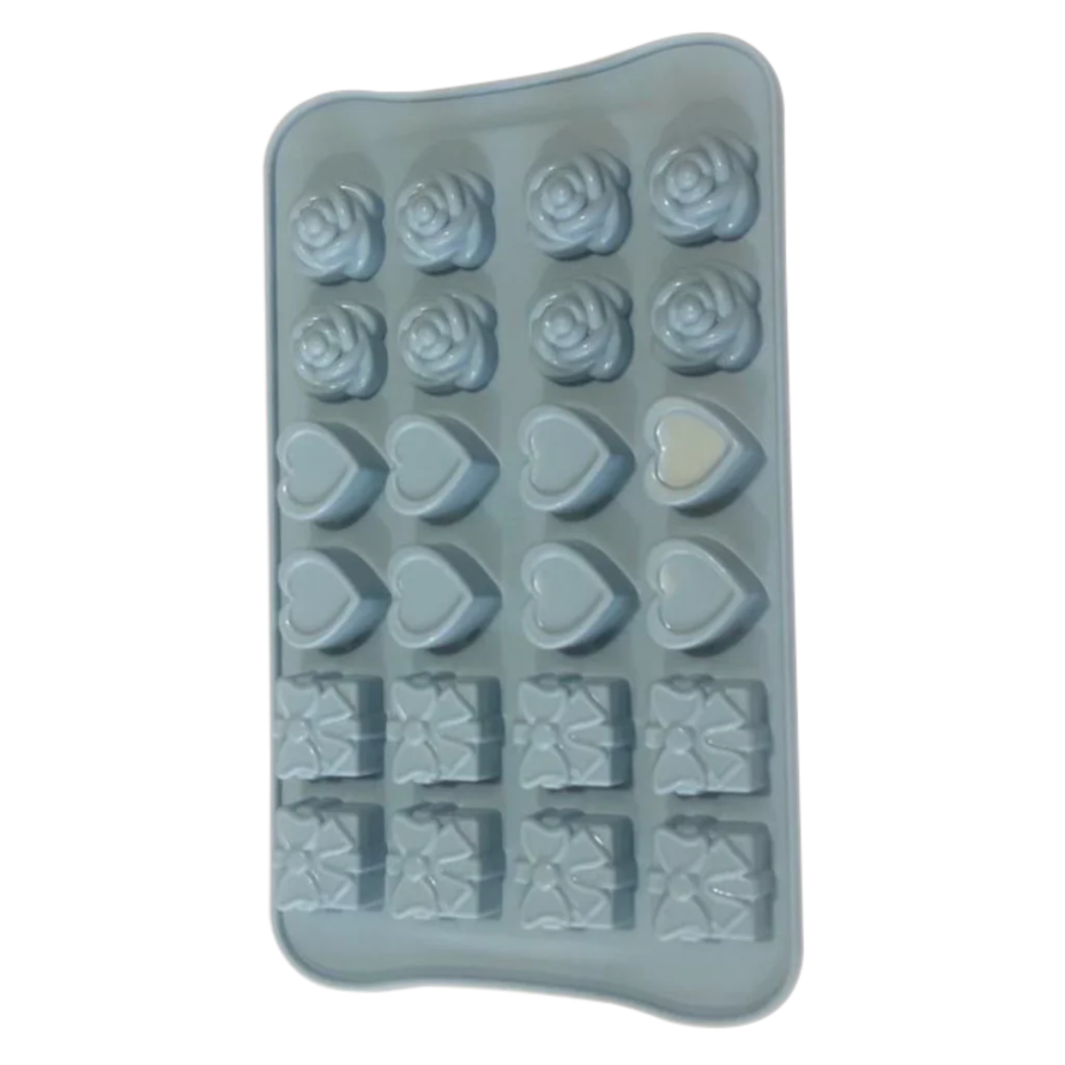 Rena Silicone Gift, Heart & Rose Chocolate Mould - 24 Holes | Easy To Use | 40663