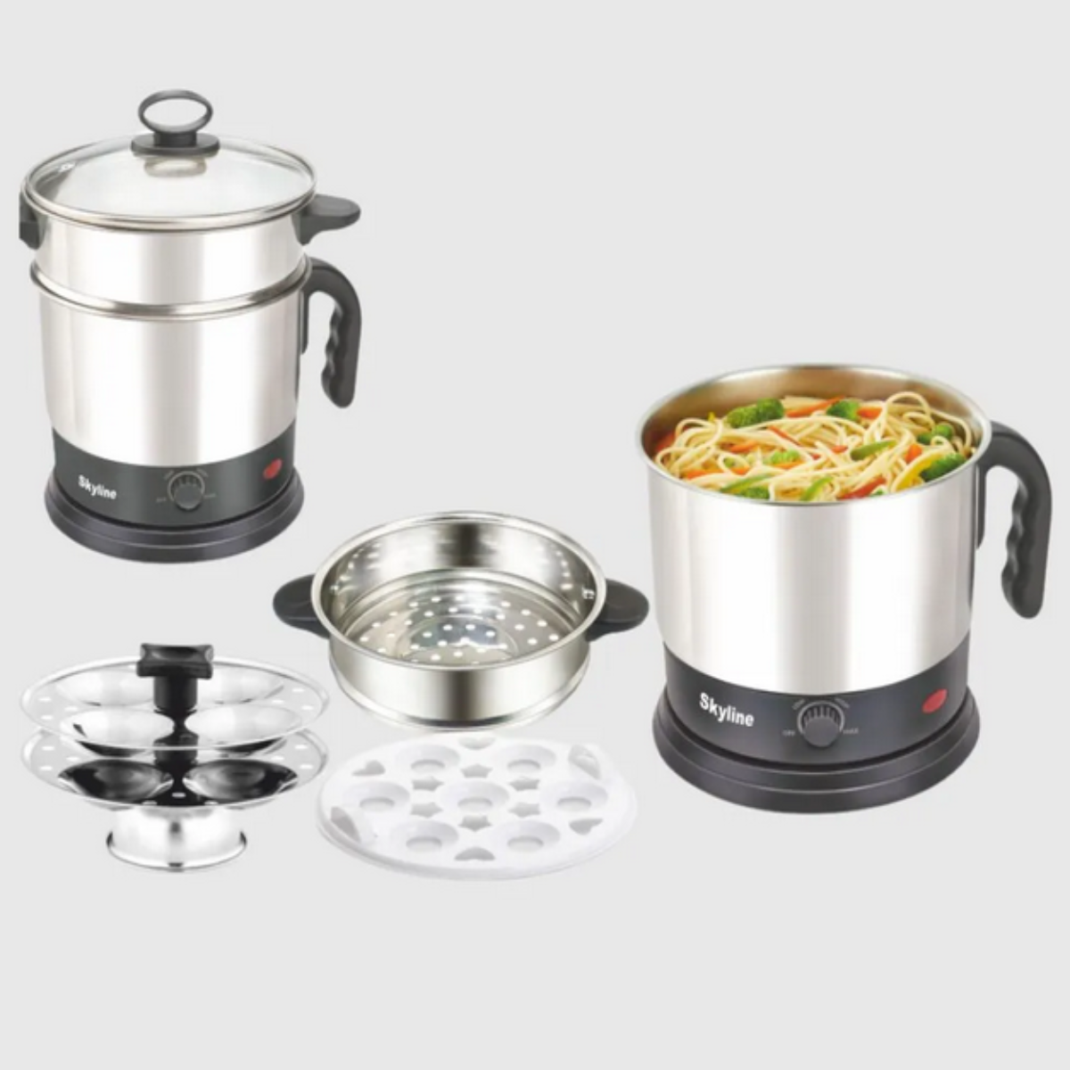 Skyline 1.7L, 1500W All-in-One Multipurpose Kettle for Momos, Idli & Noodles Maker - VTL-7071