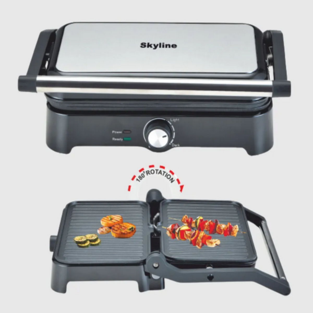 Skyline 1500W Jumbo 180° Grill – Perfect for Grilling, Toasting - VTL-5023