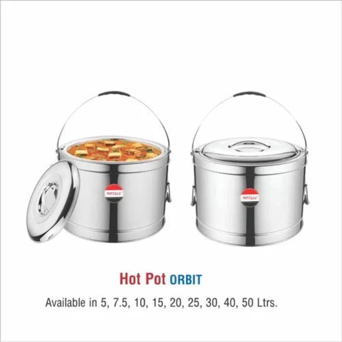 Mintage Stainless Steel Hot Pot Orbit 7.5L with Upper Golden PVD Handles - HP-75