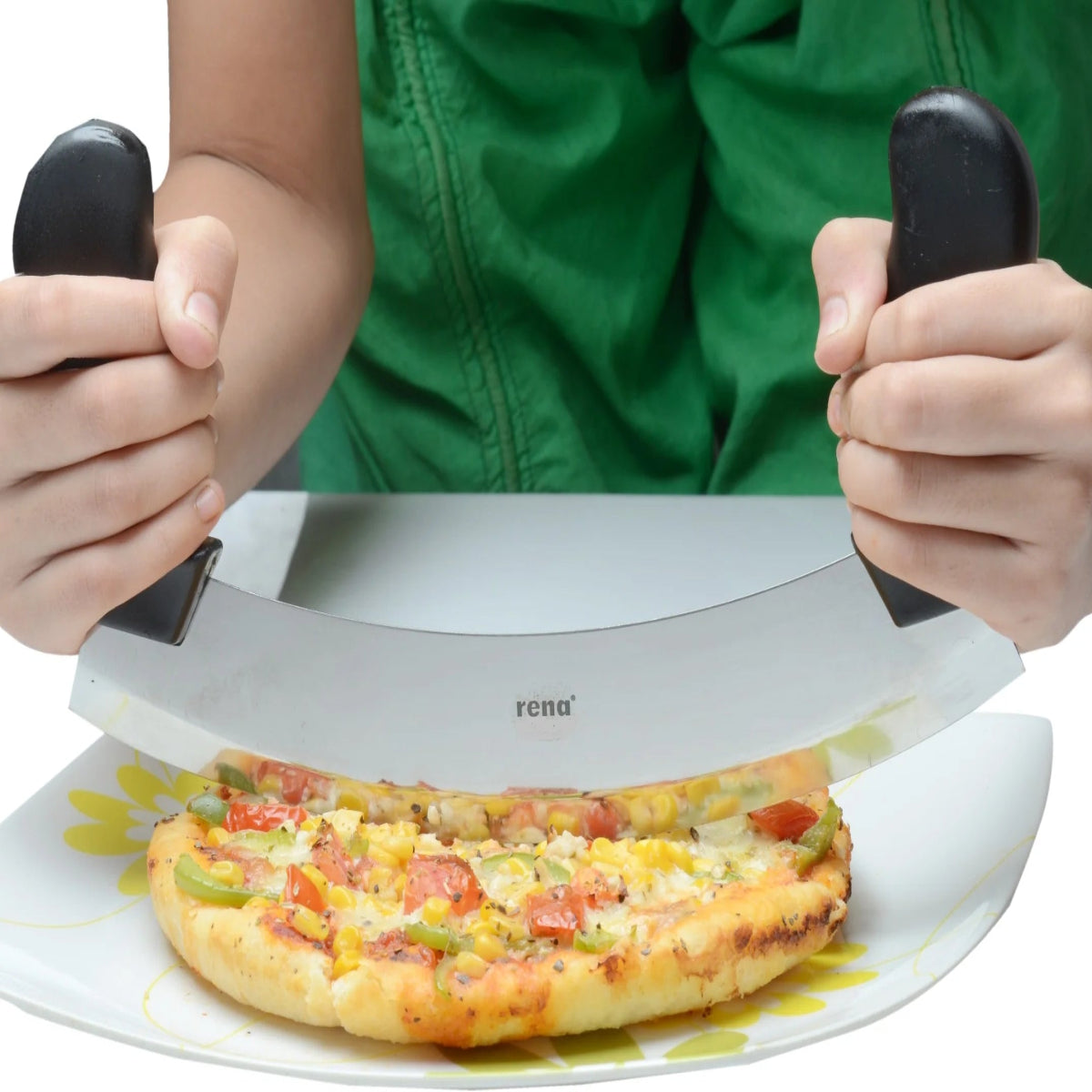 Rena Pizza Slicer (Mincing Knife) | Blade Length - 25 cm & Blade Width - 4.2 cm - 40994