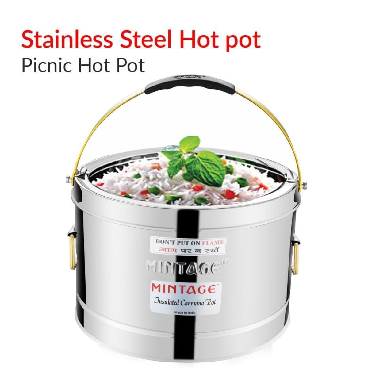 Mintage Stainless Steel Hot/Cold Hot Pot Orbit 20L with Upper & Side Handle HP20