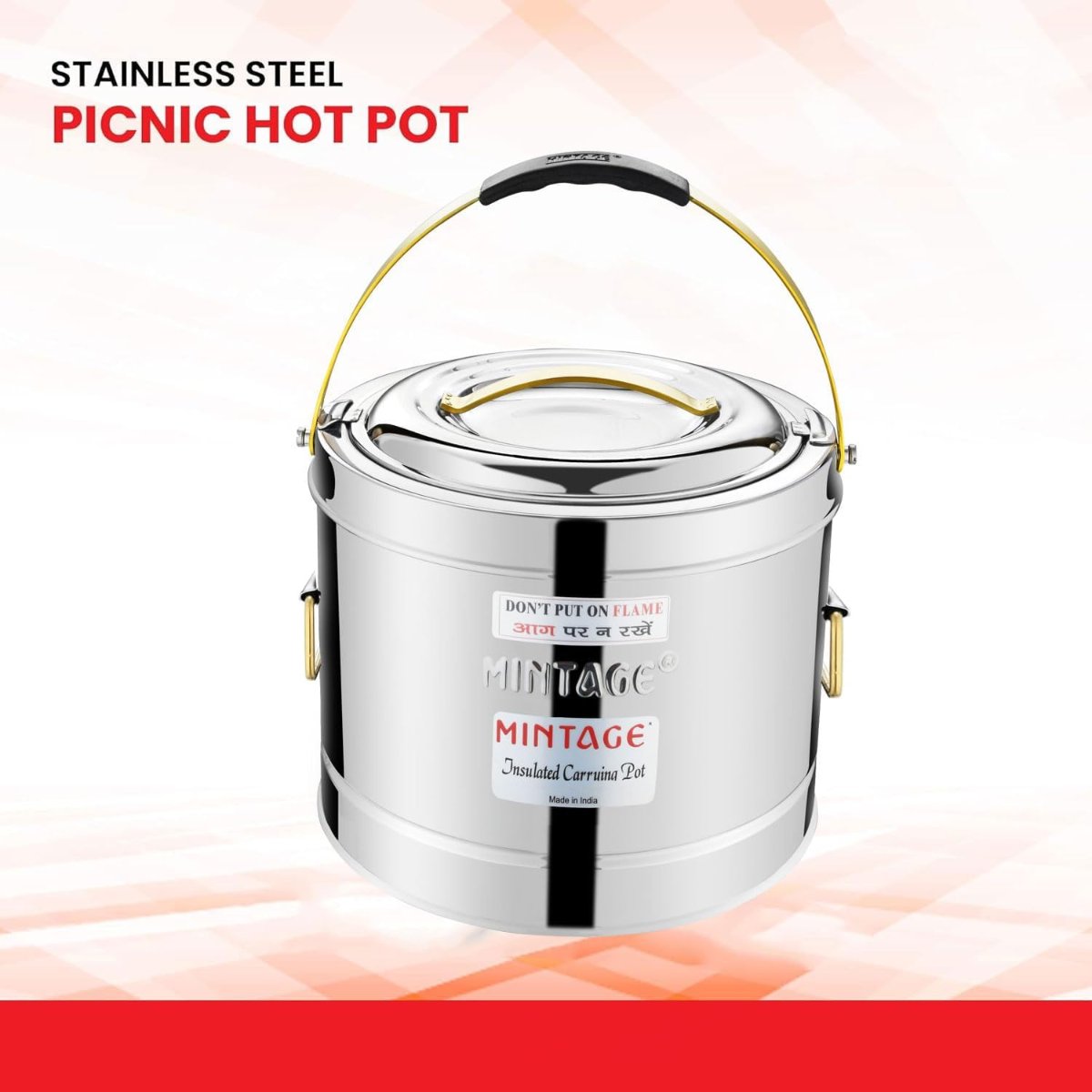 Mintage Stainless Steel Hot/Cold Hot Pot Orbit 20L with Upper & Side Handle HP20