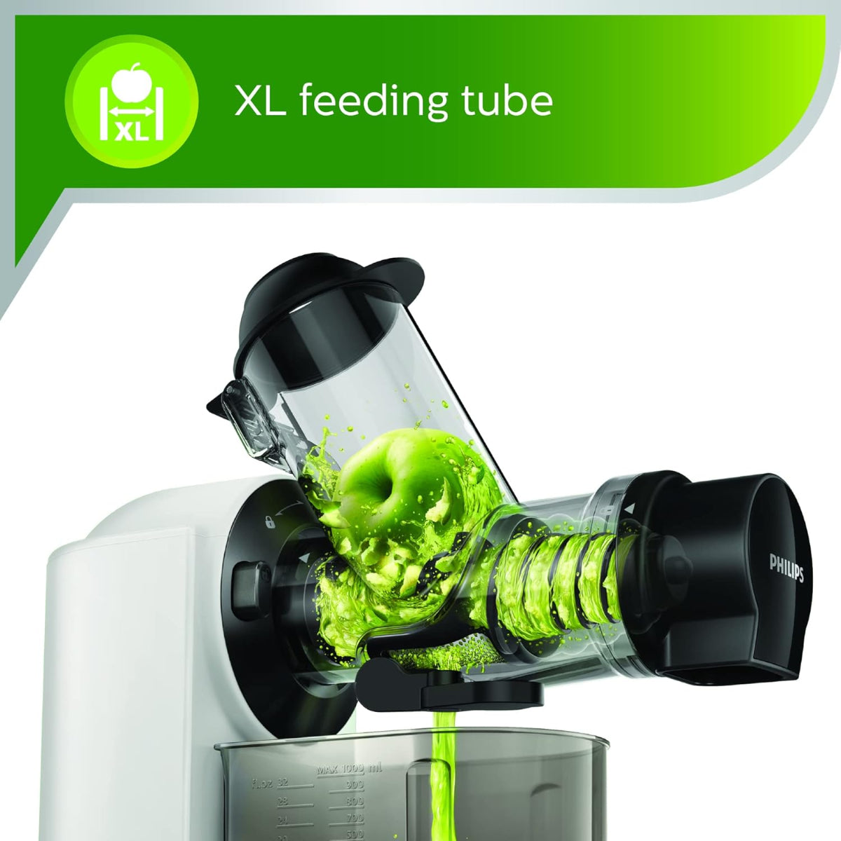 Philips Masticating Slow Juicer 150 Watt, Quick Clean, - HR1887/81