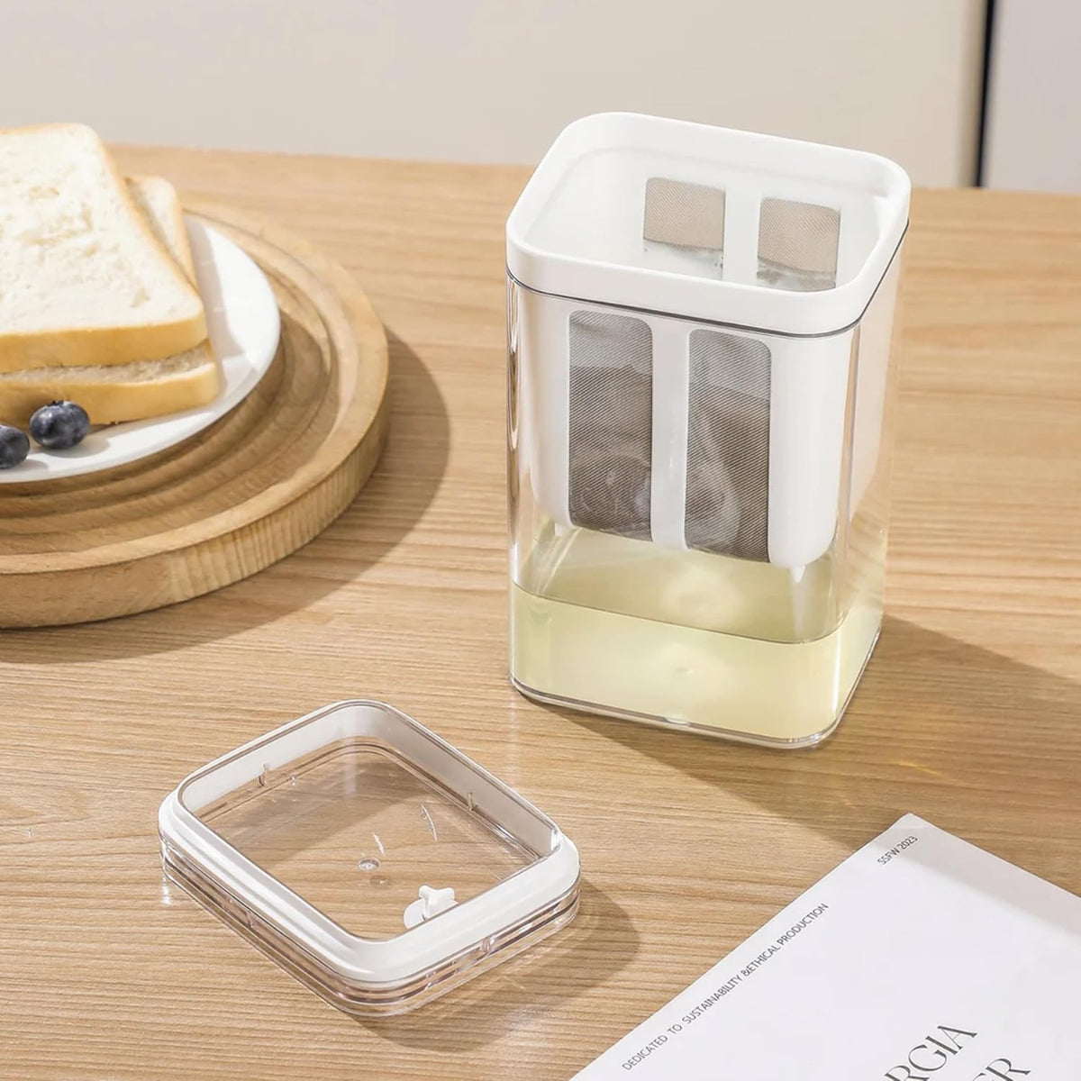 Yogurt Filter – 1800ml Yogurt Filter with Fine Mesh & Lid