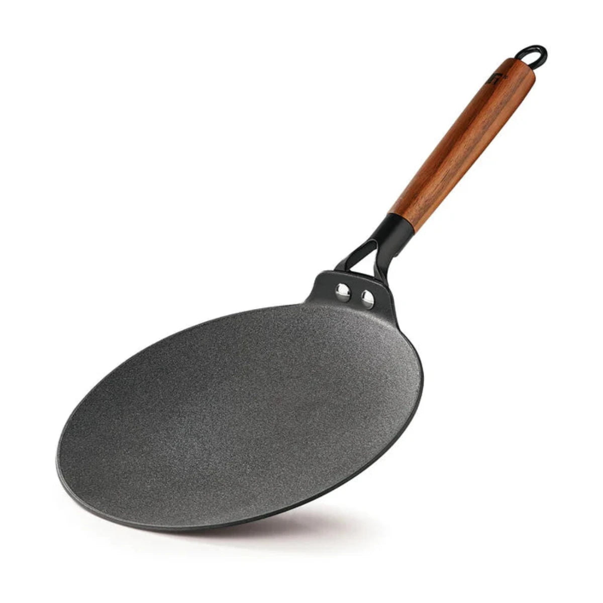 Bergner Odin 26 cm Cast Iron Roti Tawa w/h Wooden Handle (Induction Base)