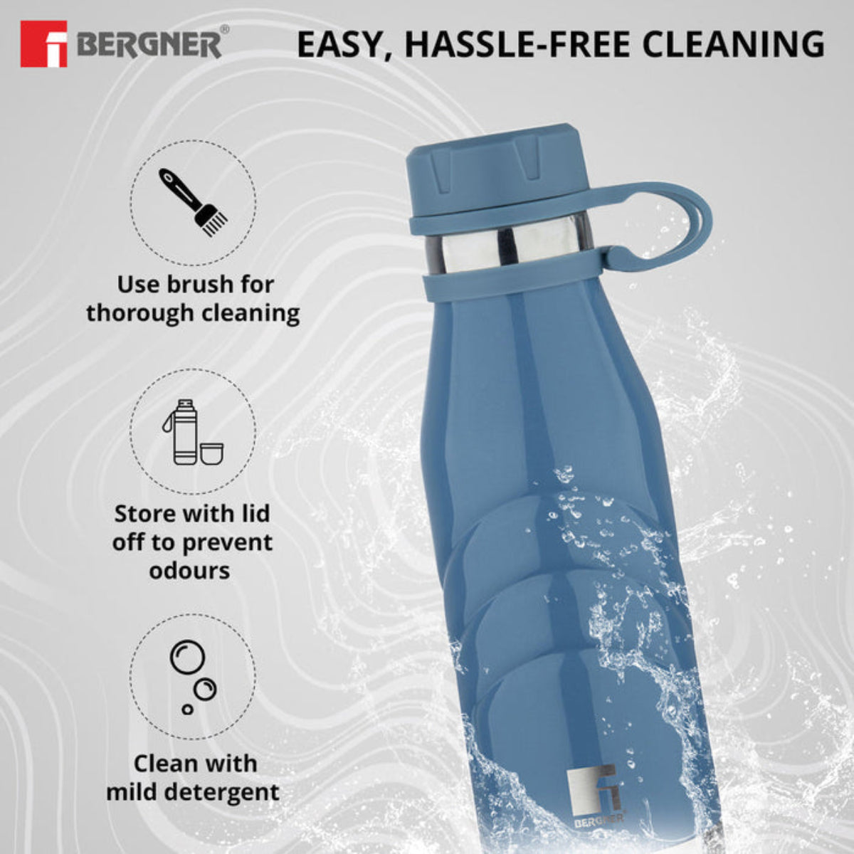 Bergner Walking AquaFlex Thermosteel Hot and Cold Bottle