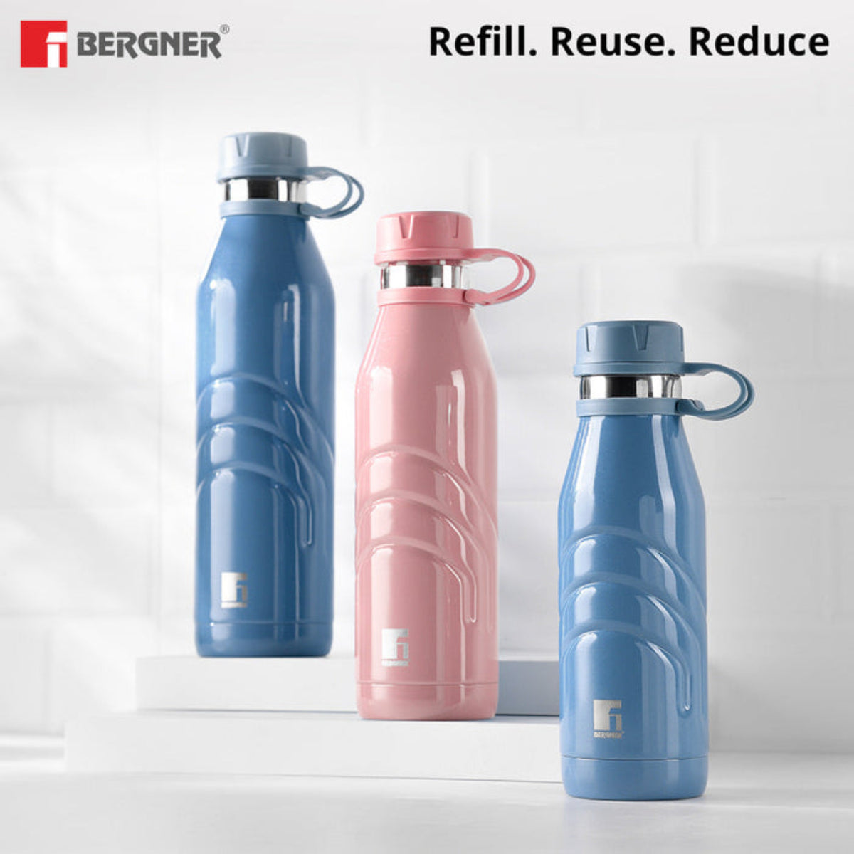 Bergner Walking AquaFlex Thermosteel Hot and Cold Bottle