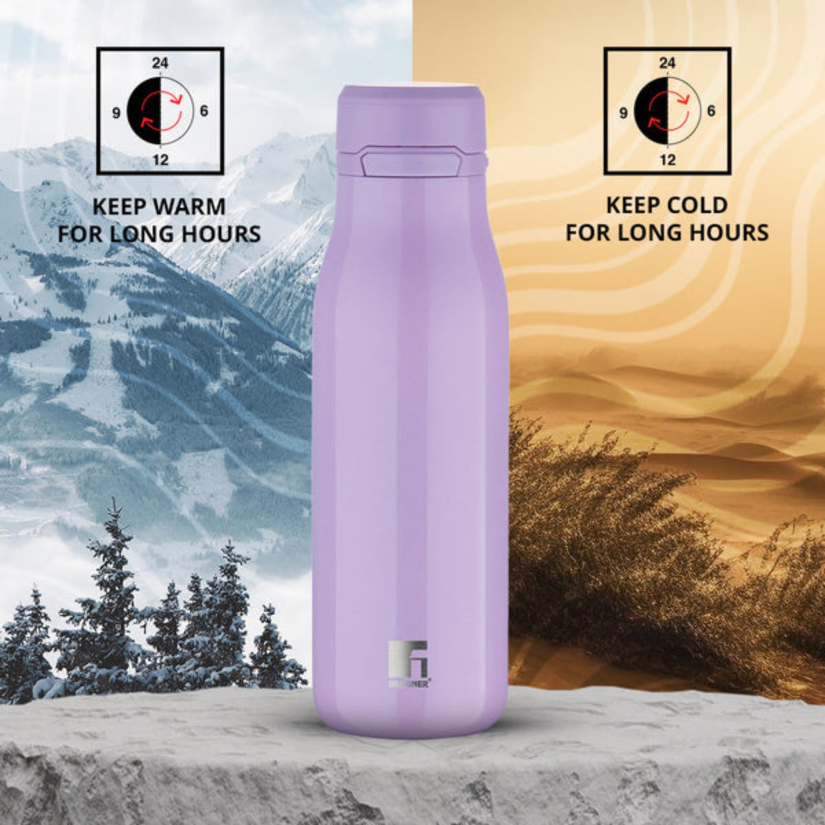 Bergner Walking Liquid Luxe Thermosteel Hot and Cold 500ml Bottle