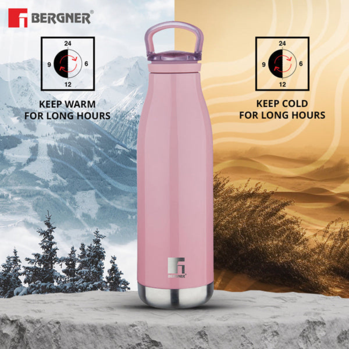 Bergner Walking Belle Blossom Thermosteel Hot and Cold 500ml