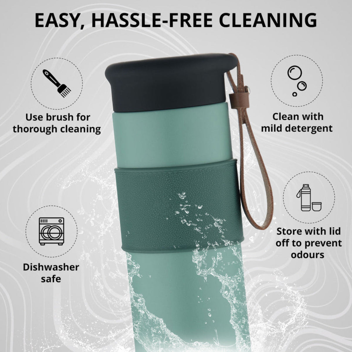 Bergner Walking Mountain Mist Thermosteel Hot and Cold 450ml Flask