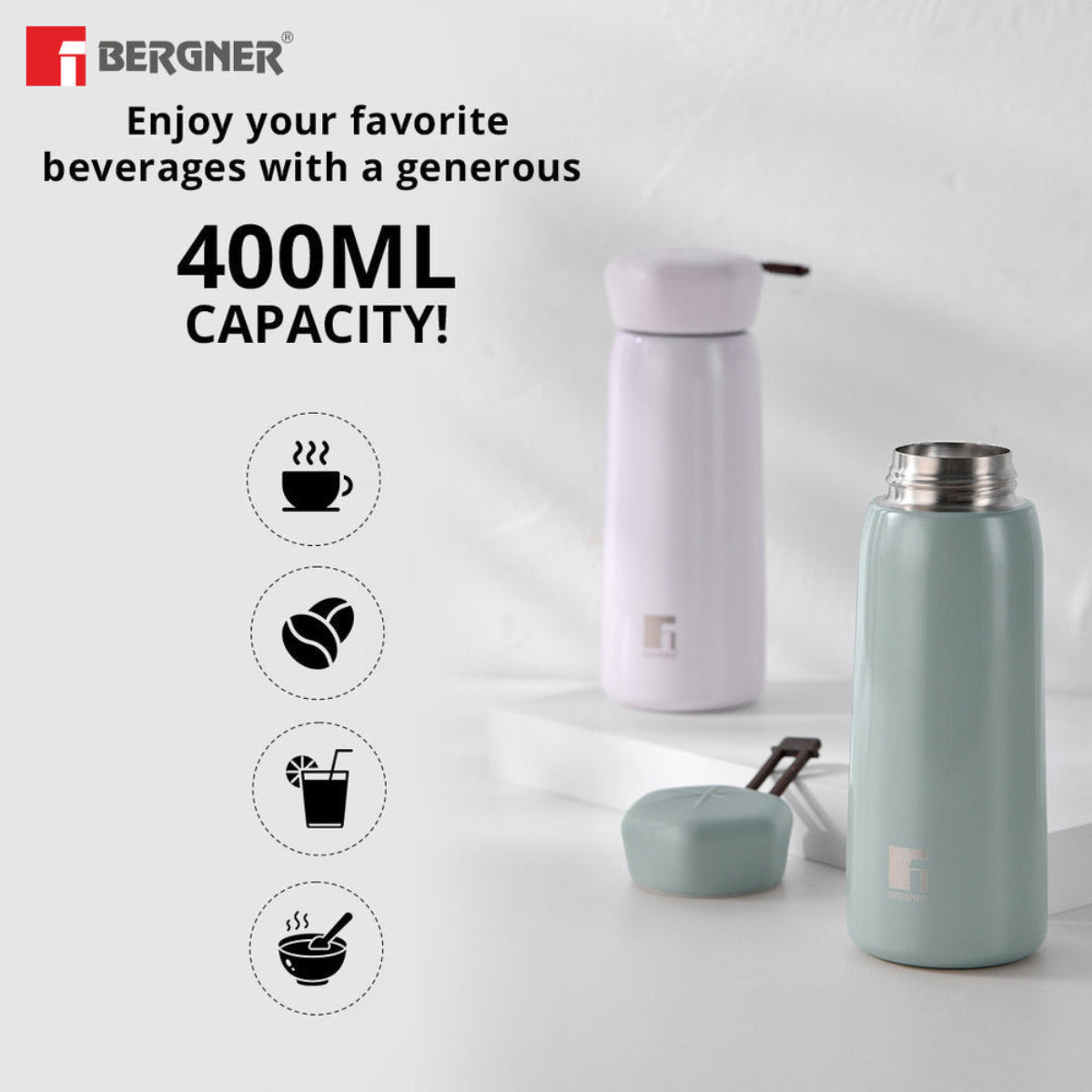 Walking LilyLuxe Thermosteel Hot and Cold 400ml Flask