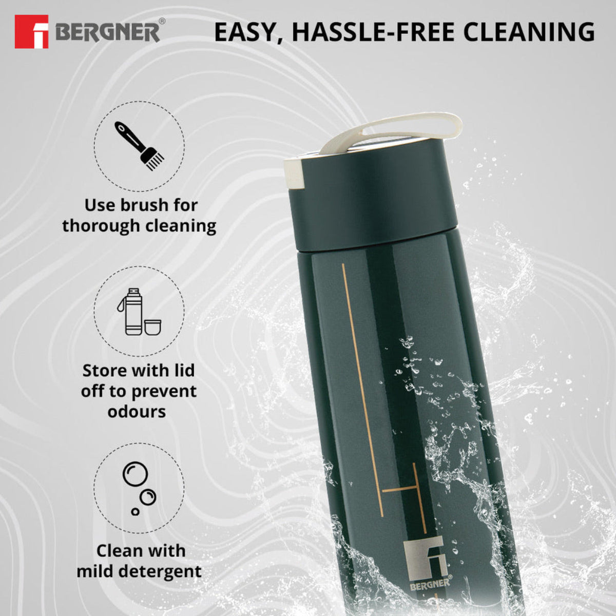 Bergner Walking Filter Flow Thermosteel Hot and Cold 350ml Flask