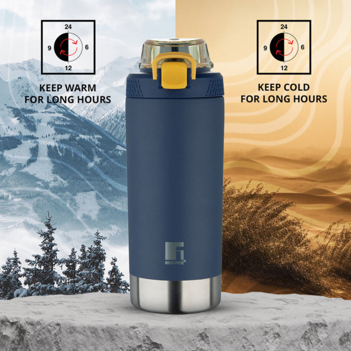 Bergner Walking Gymmate Alpha Thermosteel Hot and Cold 720ml Bottle