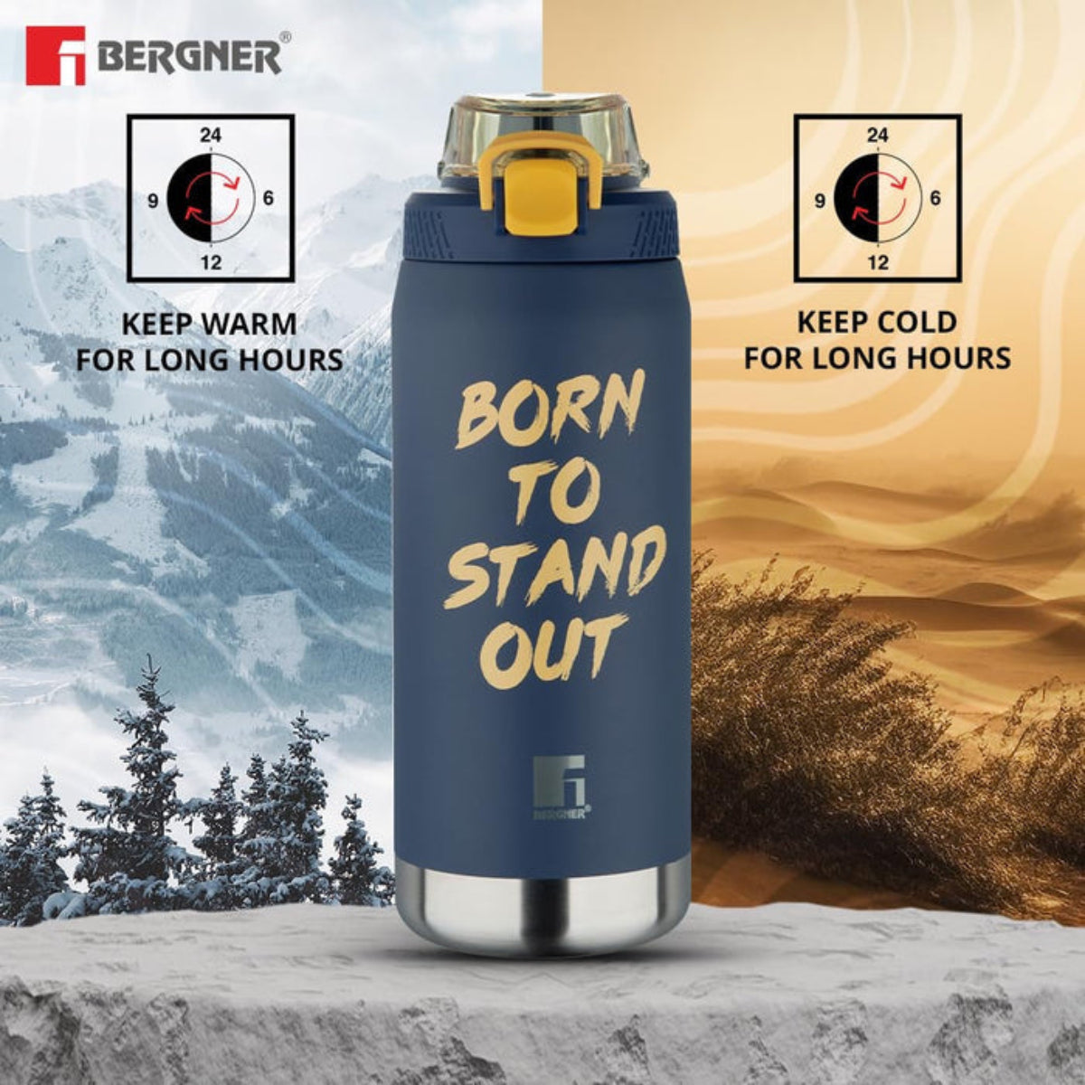 Bergner Walking AquaGymPro Thermosteel Hot and Cold 11000 ml Bottle