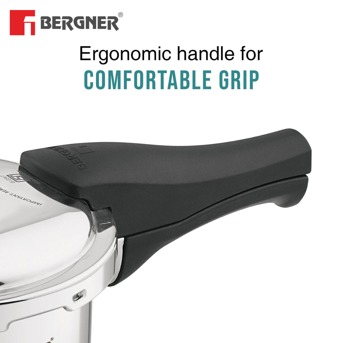 Bergner Tri-Max Junior Tri-Ply Stainless Steel 1 Litre Outer Lid Mini Pressure Cooker