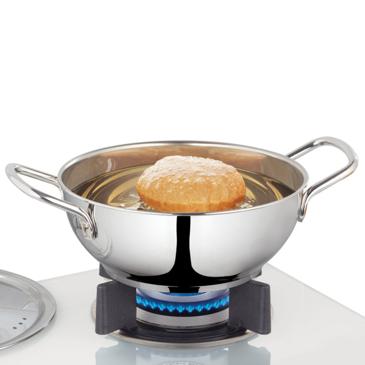 Borosil Cookfresh SS Deep Kadhai With Lid in Size 1.8L | 2.3 L | 2.8 L