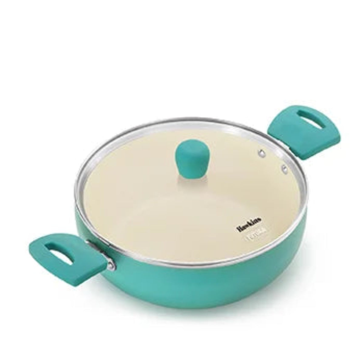 Hawkins Aqua Die Cast Cook n Serve Casserole with Glass Lid