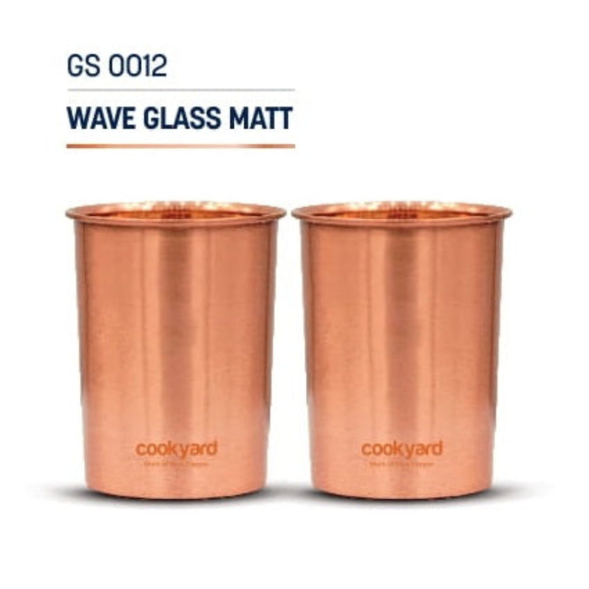 Cookyard Wave Pure Copper 2 Glass Set Matt