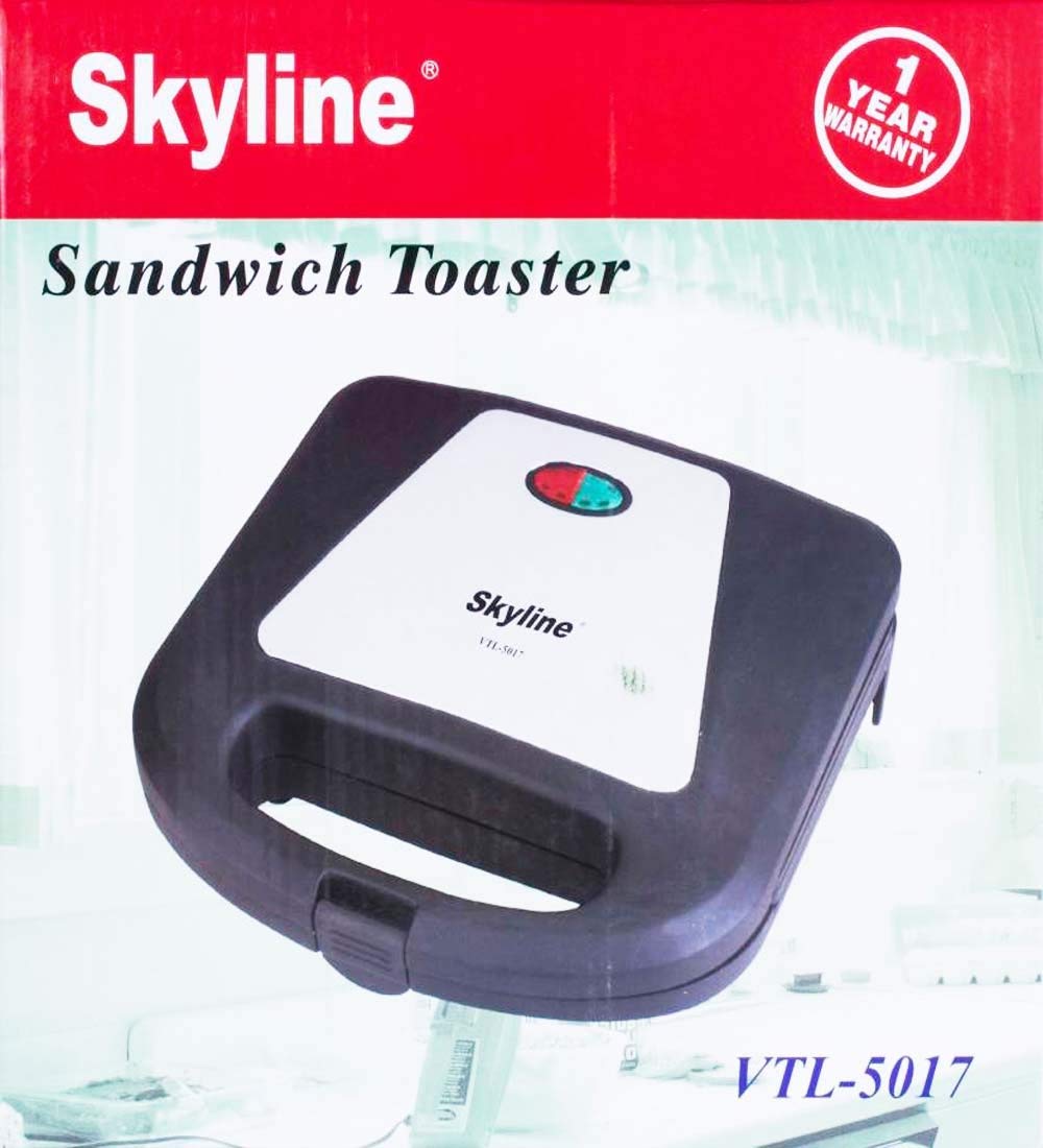 Skyline 2SLICE Sandwich/Grill TOASTER (VTL-5017) - Black
