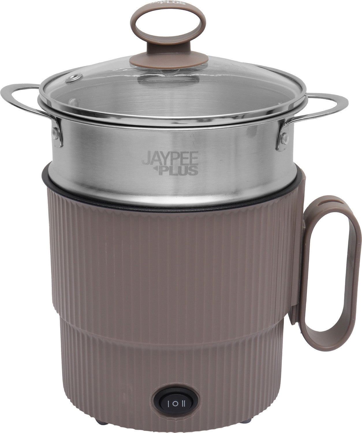 Jaypee Plus Steam & Cook Multi Purpose Electric Steamer 1.2 Litres for cooking Instant Noodles, Vegetables Soup, Momo Maker With Glass Lid, Blue