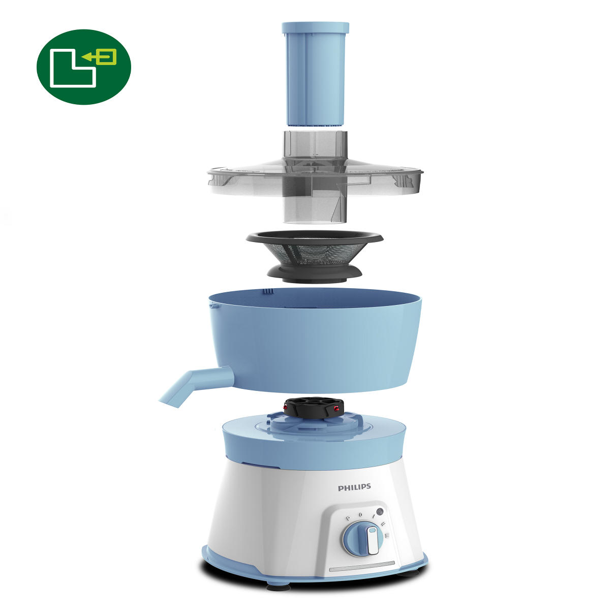 Philips Viva Collection Juicer 600 Watts Turbo Power Motor - HL7577/00