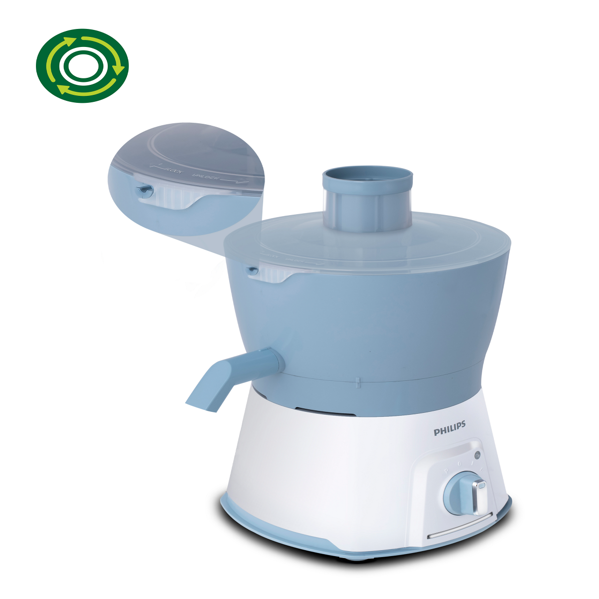 Philips Viva Collection Juicer 600 Watts Turbo Power Motor - HL7577/00