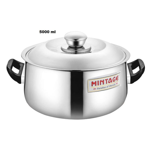 Mintage Stainless Steel Casserole Harmony Belly With Handle & Lid 5000 ml CHM-05