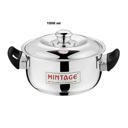 Mintage Stainless Steel Casserole Divine With Handle and Lid - 1500 ml - CDV-15