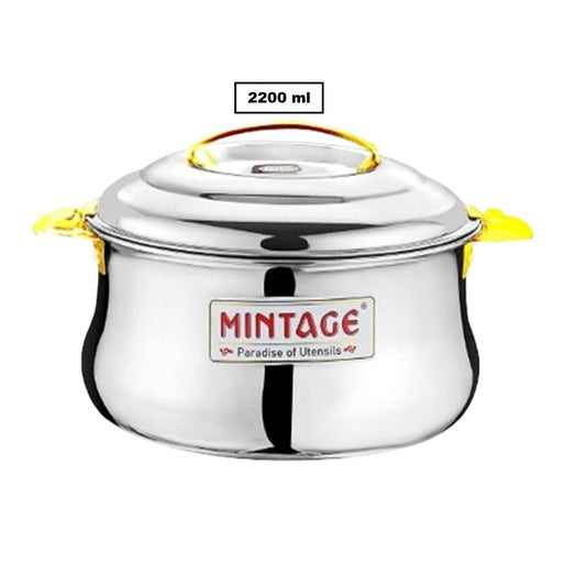 Mintage Stainless Steel Casserole Dolphin (Lock n Lock) with Lid 2200 ml, CDP-22