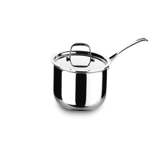 Crystal Tri Pro Triply Stainless Steel Saucepan with Stainless Steel Lid - Induction Bottom