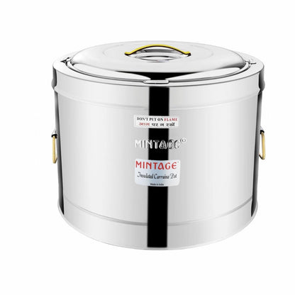 Mintage Stainless Steel Hot Pot 40L Orbit With Side Golden PVD Handle - HP-40