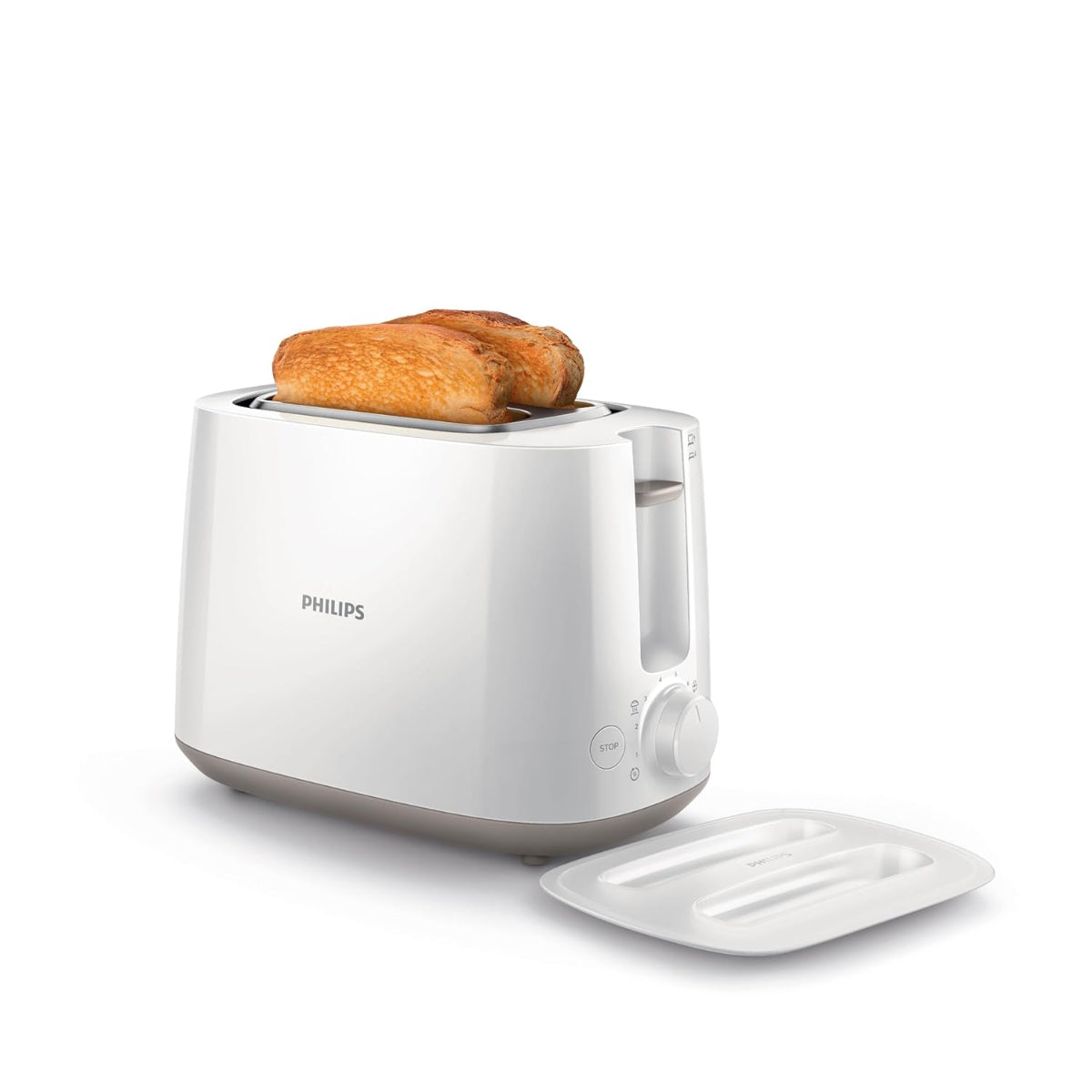 Philips 760-900 Watts Two Slice Pop Up Toaster with Bun Warmer - HD2582/00