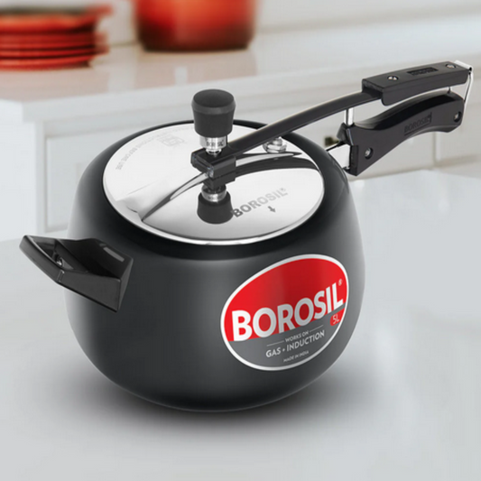 Borosil Pronto Hard Anodised SS Lid 3L Pressure Cooker, Induction Base - HAPRON03PC02