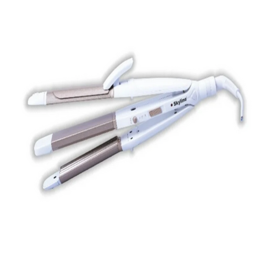 Skyline 60 Watts, 3 in 1 Hair Straightener, Curl and Crimper - VTL-7878