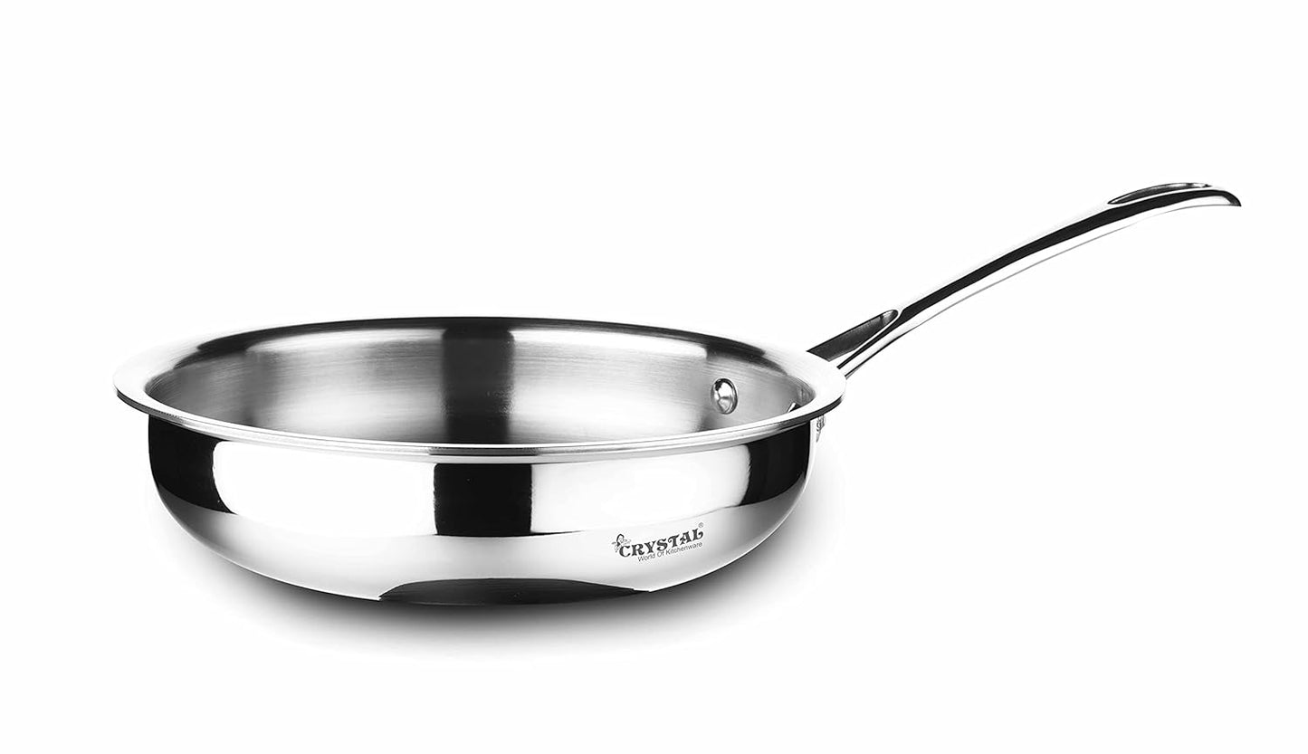 Crystal Tri Pro Triply Stainless Steel Frypan - Induction Bottom