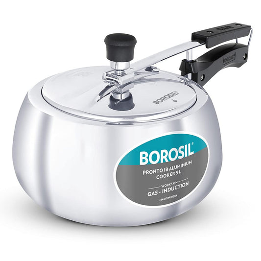 Borosil Pronto Aluminum 5 Liter Inner Lid Pressure Cooker, Induction Base - CFPC5LAL07