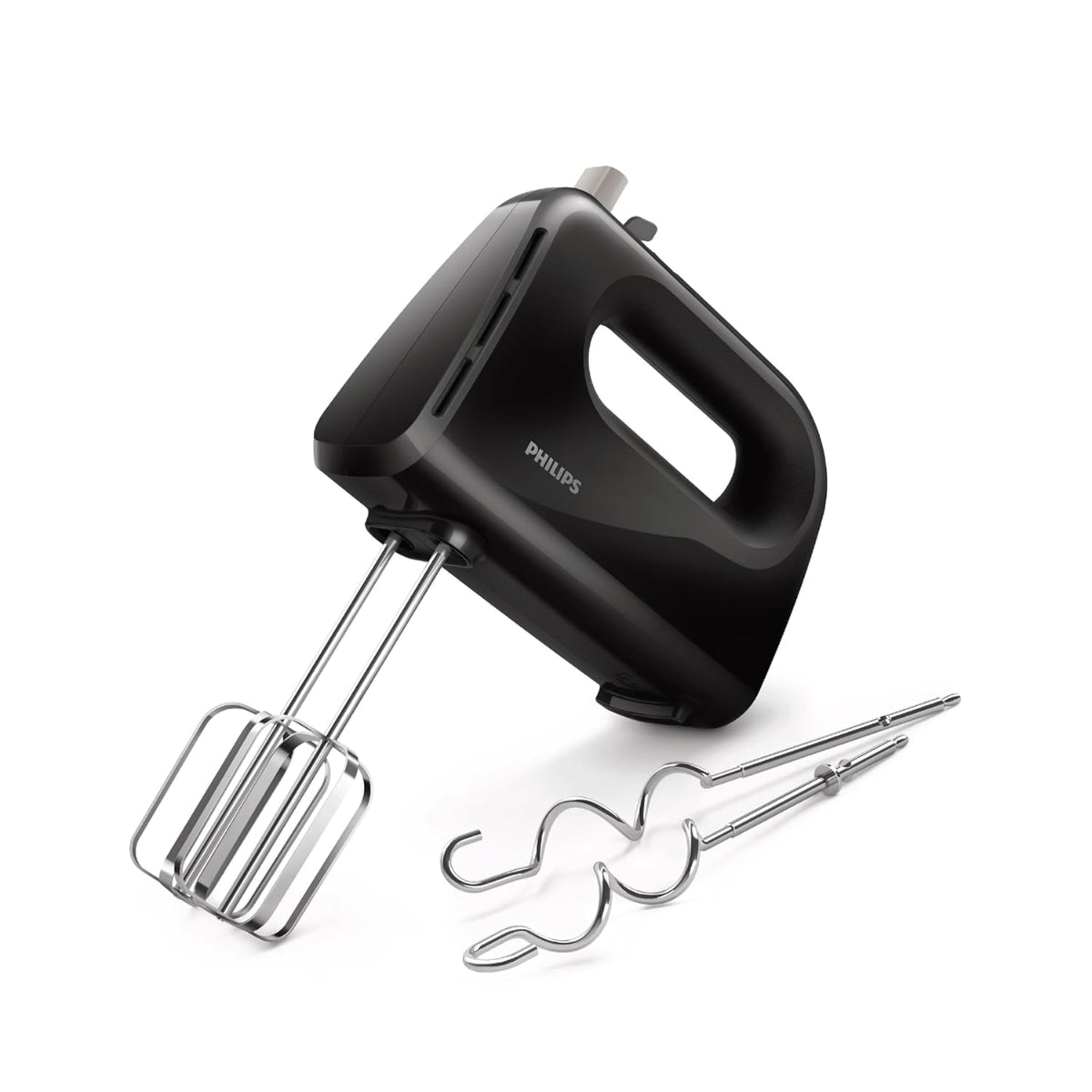 Philips Daily Hand Mixer 300W 5 Speed Control Settings, Black - HR3705/10