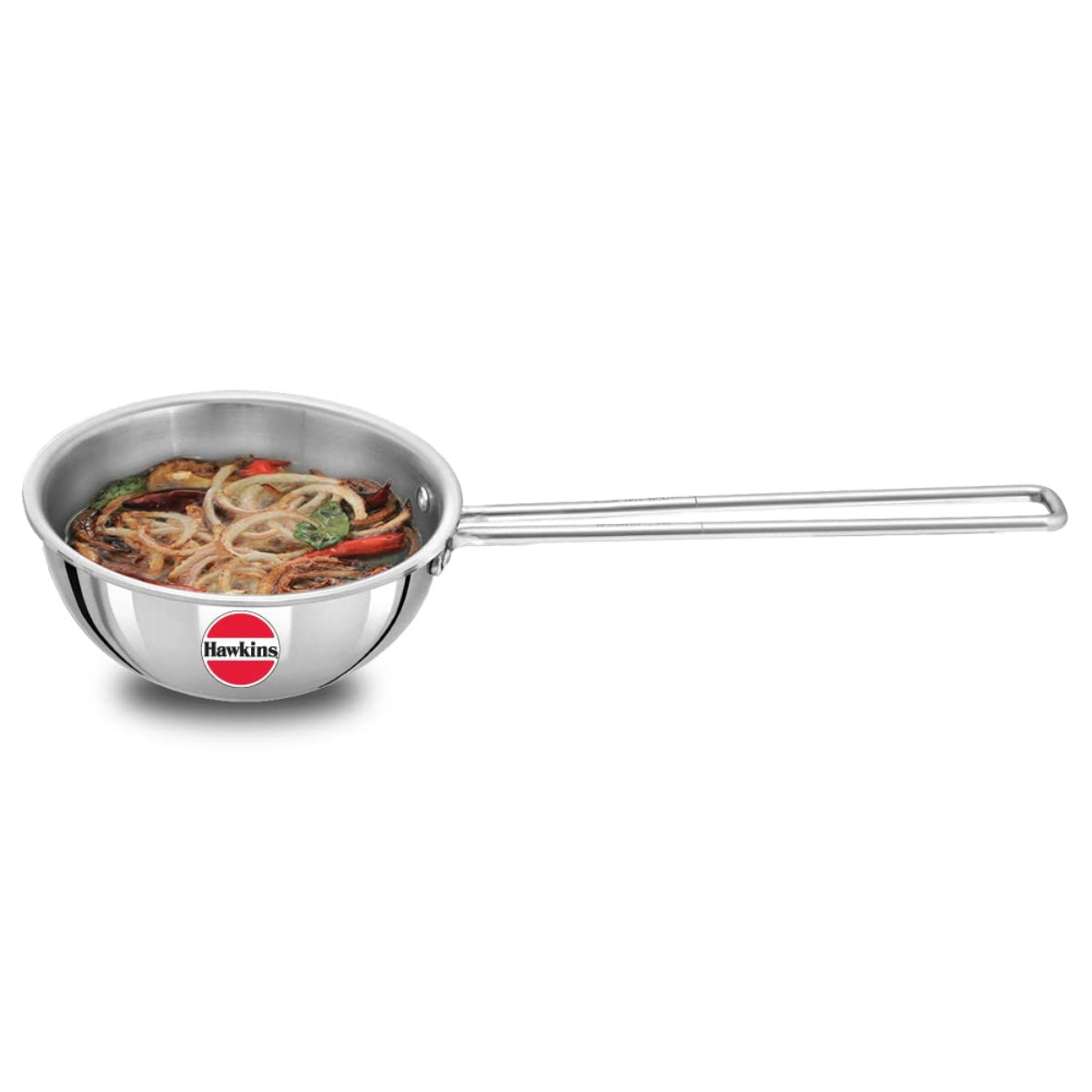 Hawkins Triply Stainless Steel Tadka Pan - Silver