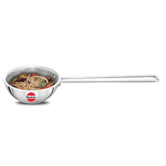 Hawkins Triply Stainless Steel Tadka Pan - Silver