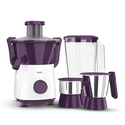 Philips 500W Juicer Mixer Grinder with 3 Jars and XL feeding tube - HL7568/01