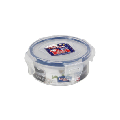 LocknLock Classics Round Food Container with Leak Proof Locking Lid, Clear
