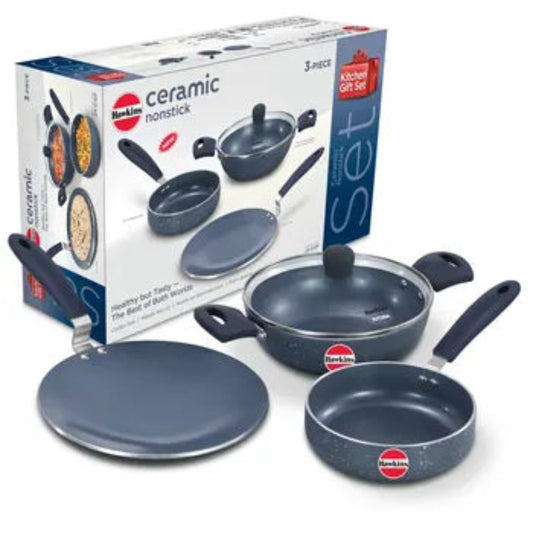 Hawkins Ceramic Nonstick 3-Piece Cookware Set (24ICGP)
