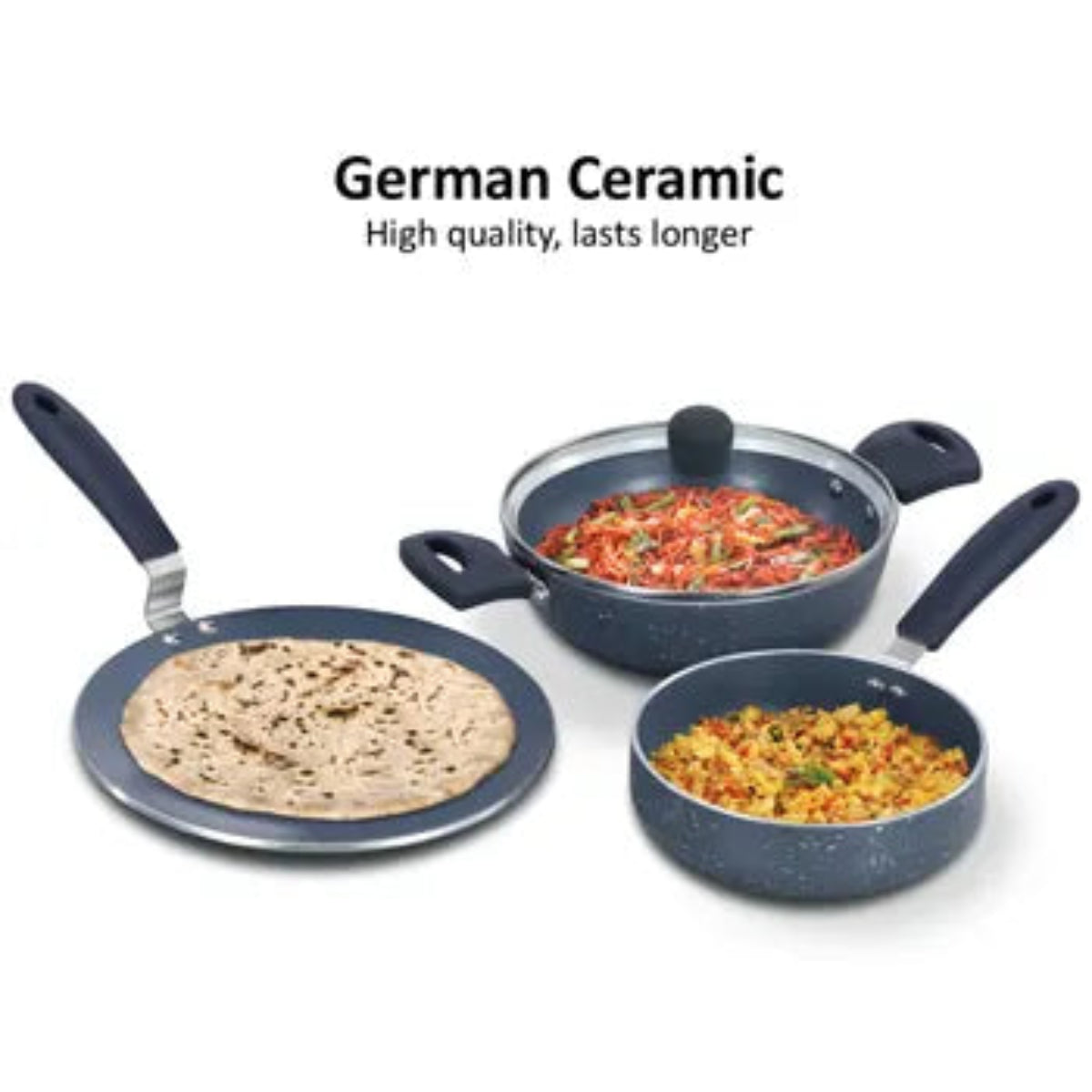 Hawkins Ceramic Nonstick 3-Piece Cookware Set (24ICGP)