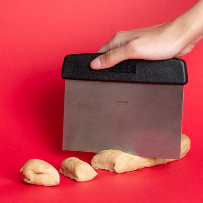Rena Dough Scraper Plastic Handle | Total Length - 130 mm | It's Tool For The Professional Pastry Chef or Bread maker - 11034