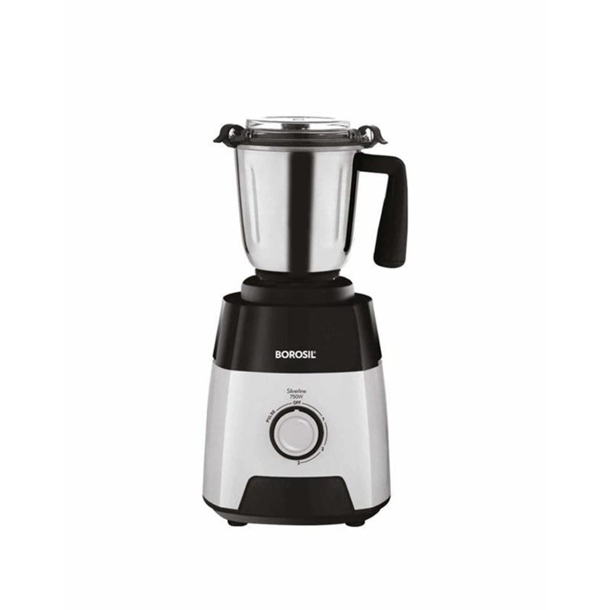 Borosil Silverline 750 Watts Mixer Grinder with 3 Jars - HAMG750W16