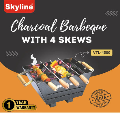 Skyline Charcoal Barbeque with 4 Skews - VTL-4500